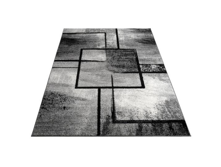 Paco Home Kurzflorteppich 140/200 cm Mondial 107, Grau, Rechteckig, 140x200 cm, strapazierfähig, für Fußbodenheizung geeignet, Teppiche und Böden, Teppiche