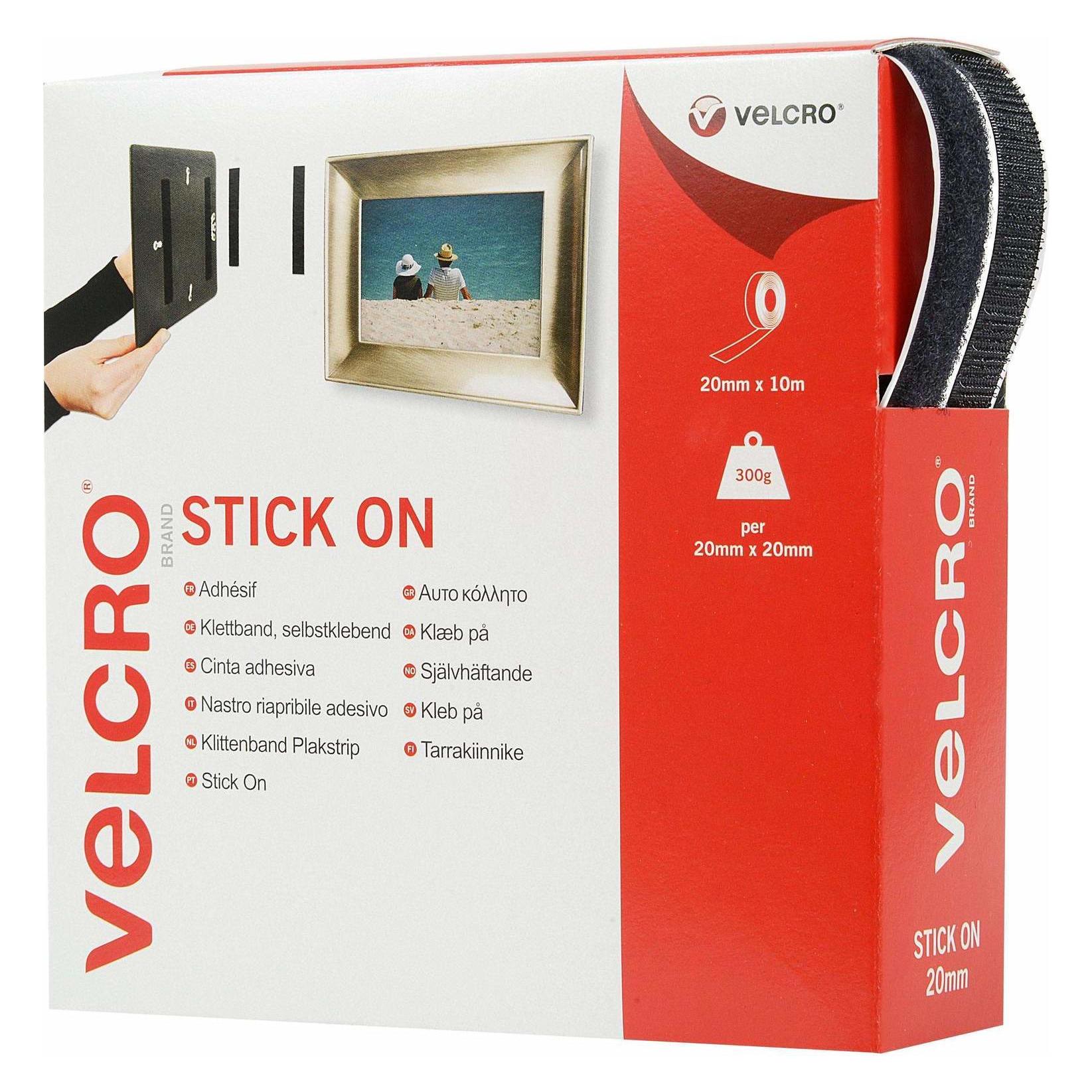 Velcro brand Stick On Klettband (20 mm, 0.30 kg) (VEL-EC60220)