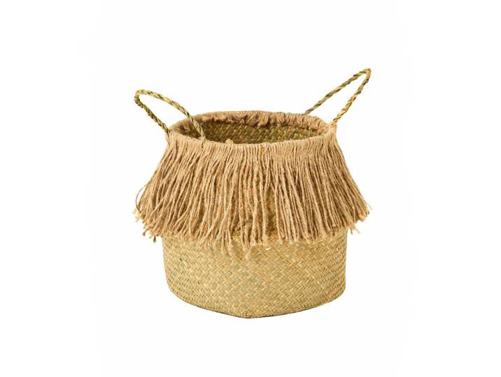 Panier de rangement tressé en herbier marin - Blancheporte
