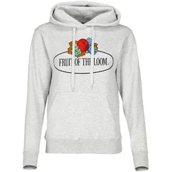 Fruit of the Loom Fruit of the Loom Damen Kapuzenpullover mit großem Vintage-Logo, graumeliert, XL