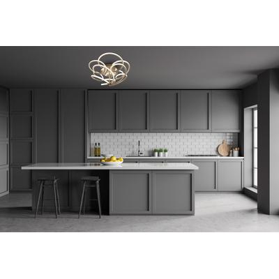 NÄVE LED Deckenleuchte "Rizado", gold (altgoldfarben), 1, 1 Stk., Leuchten, Effizienzklasse: F, 3-Stufen dimmbar per Wandschalter, satin-nickel, LED Deckenleuchte