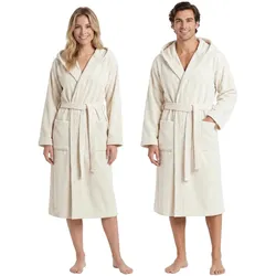 Morgenstern Unisex Bademantel Jules XL | creme - beige