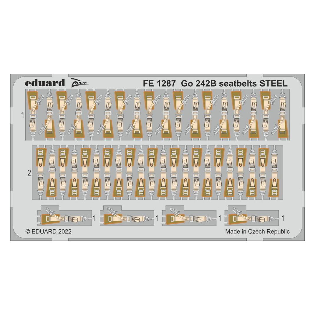 Eduard Go 242B seatbelts STEEL 1/48 (FE1287)