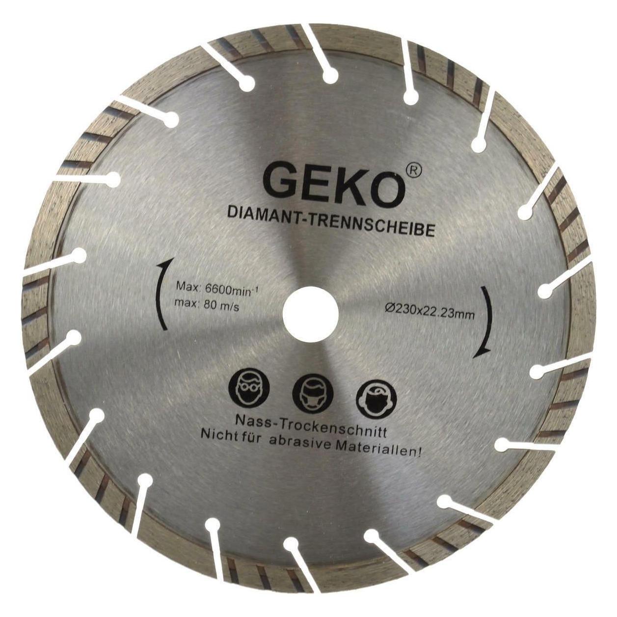 GEKO Diamant-Turbo-Segment-Trennscheibe, 230x10x22mm (5901477101656)