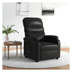 vidaXL, Sessel, Relaxsessel Elektrisch Schwarz Kunstleder