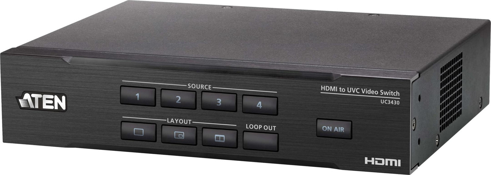 ATEN UC3430 CAMLIVE PRO 4K HDMI-naar-USB videoverdeelder met 4 ingangen