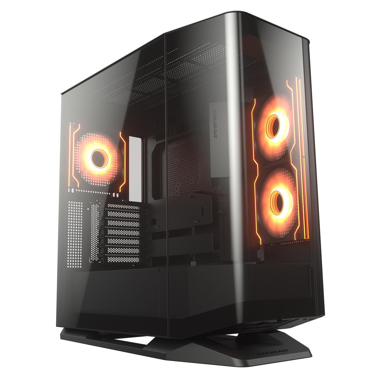 Cougar FV270 Midi-tower computerbehuizing, zwart, met USB-C Gen 2 en USB 3.0