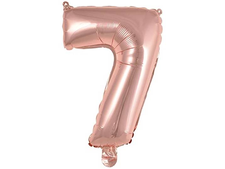 amscan folieballon nummer 7 35 cm roze