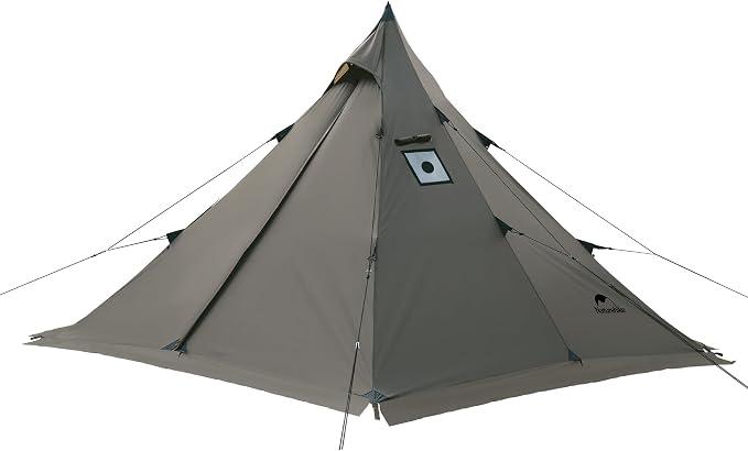 Tipi Zelt Firstzelte 3-4 Personen Indianerzelt Wasserdicht Winddicht Einfacher Aufbau Pyramidenzelt für Outdoor Camping Familien