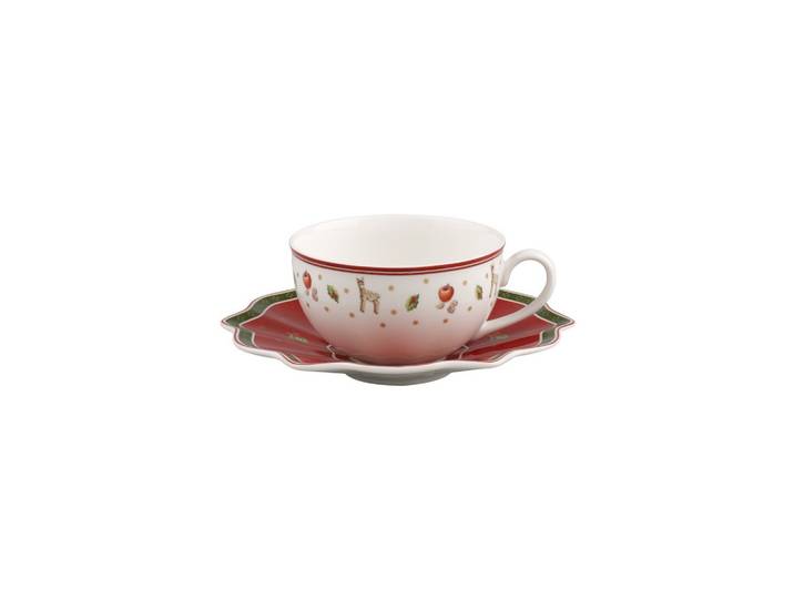 MILCHKAFFEETASSE MIT UNTERTASSE Toy's Delight bunt 260 ml 2er Set