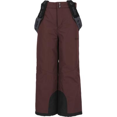 Skihose ZIGZAG "Provo", Jungen, Gr. 98, EURO-Größen, braun (dunkelbraun), 100% Polyester, unifarben, lang, Hosen Skihose, mit 10.000 mm Wassersäule