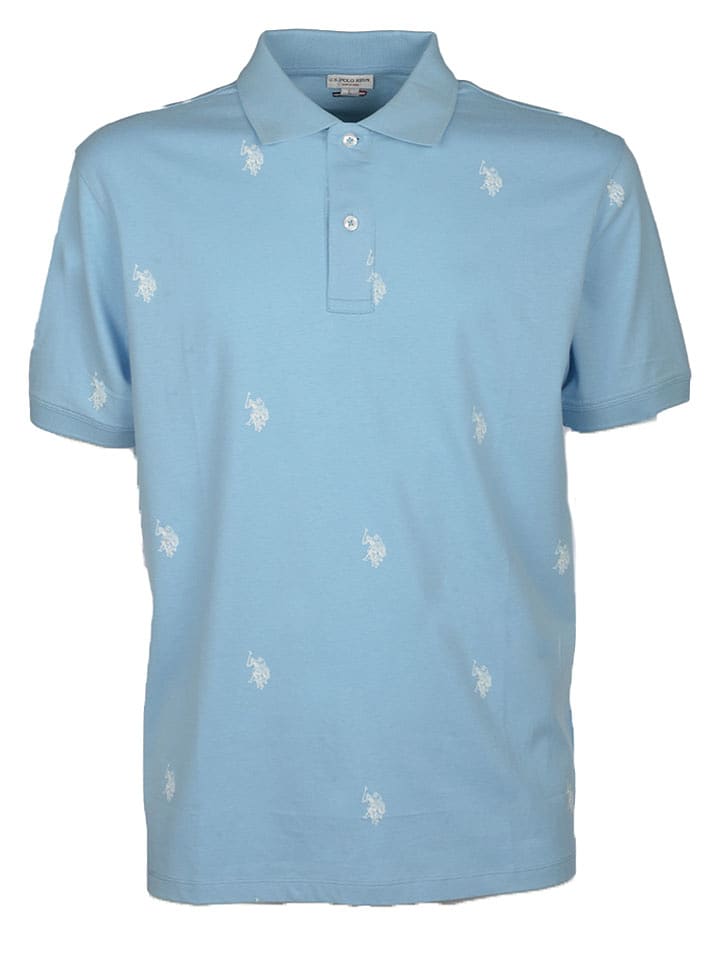 U.S. Polo Assn. Poloshirt in Hellblau - S
