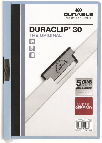 Durable Duraclip 30 Klemmappe   A4   Blå