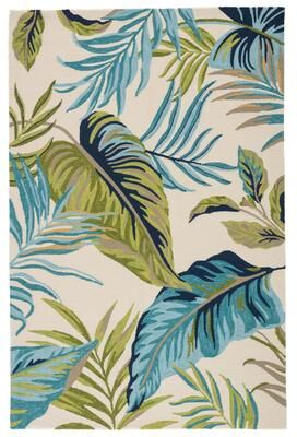 Carson Carrington Brande Montego Blue/ Green Floral Indoor/ Outdoor Area Rug