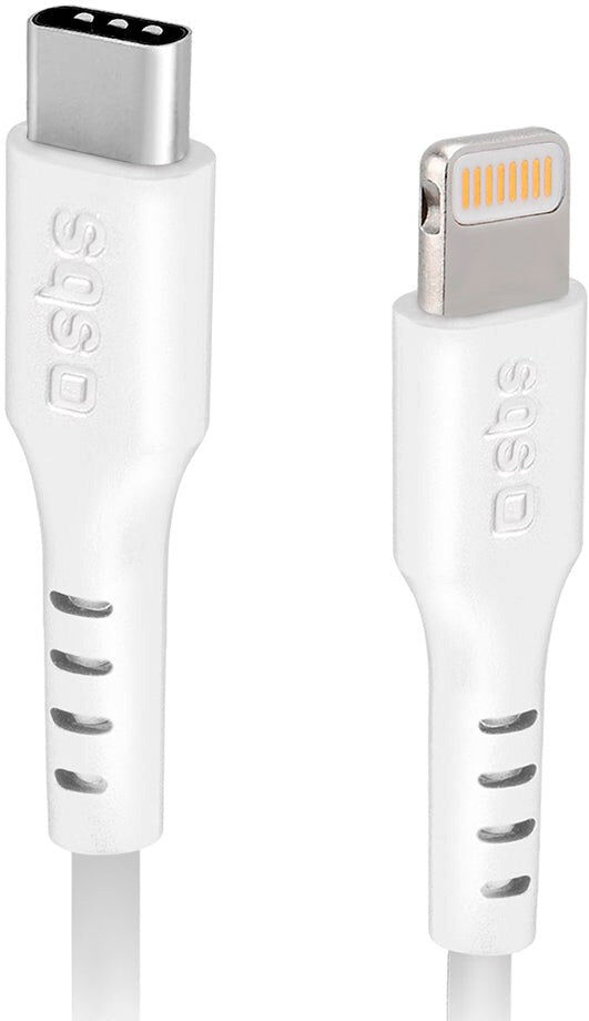SBS USB-C til Lightning Kabel - 1 Meter - MFI - 20W (PD) - Hvid