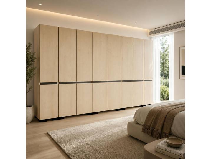 Dressing 16 Portes Décor Chêne Et Anthracite 360 Cm Byron