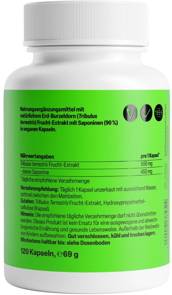 ZeinPharma Tribulus Terrestris Extrakt 500 mg Kapseln 120 St