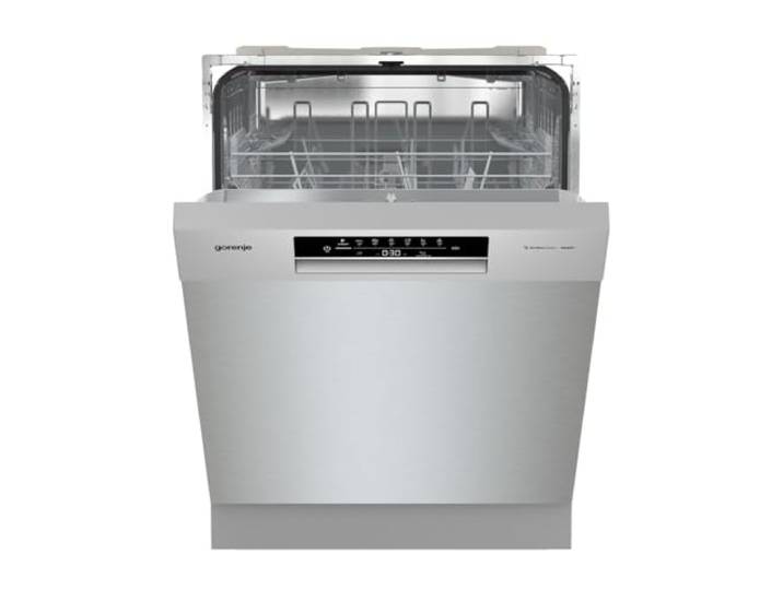 Gorenje GU642E90X Geschirrspüler/Unterbaugerät/59,9 breite/13 Maßgedecke/6 Programme/Total AquaStop/Ecoprogramm/Höhenverstellbar/Memory Funktion/Eco-Programm/Intensivprogramm/EEK: E/Grau-Metallic