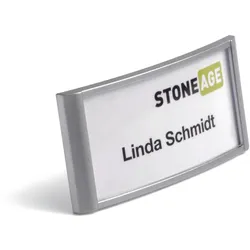 DURABLE Badge Classic Namensschilder silber 6.5 cm x 3 cm