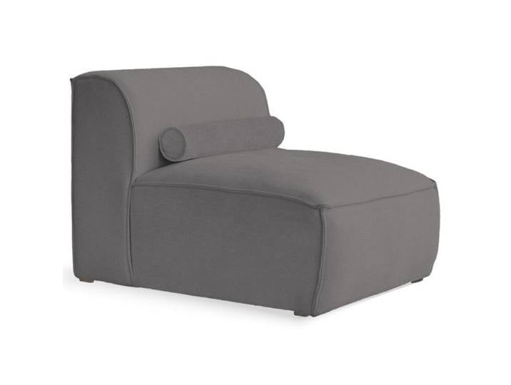 Felix - module d'assise en tissu texturé - Gris foncé