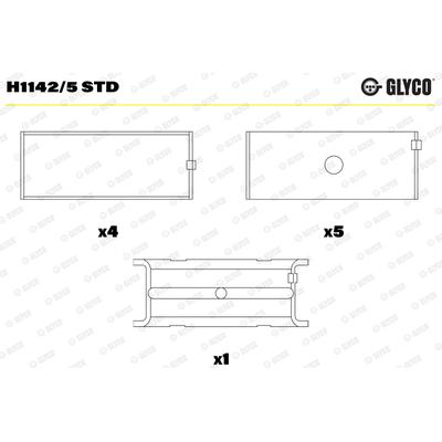 GLYCO Kurbelwellenlager H1142/5 STD für LAND ROVER