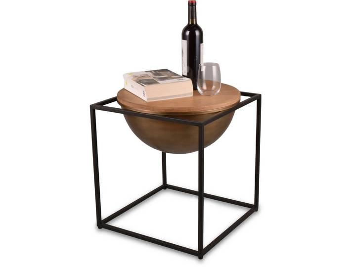 MIRRORS AND MORE Beistelltisch Celli (1-St), Kombination aus Holz und Metall