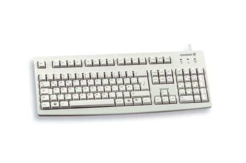 Cherry Lunde-0 G83-6105 Bedraad Membraantoetsenbord, QWERTZ Duitse Layout, Lichtgrijs