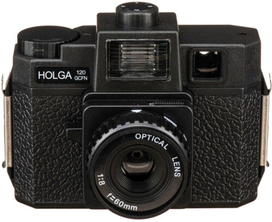 HOLGA 120GCFN black optik glas lens+flash Rollfilm-Kamera mit Blitz