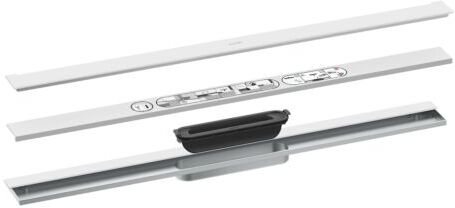 Hansgrohe Drain Duschrinne 42526700 800mm, Fertigset, zur Wandmontage, mattweiß