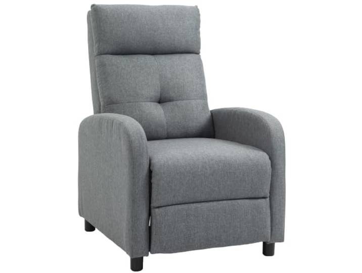 HOMCOM Relaxsessel TV-Sessel mit Leinenoptik Gepolstert 150 kg Grau Fernsehsessel mit Liegefunktion, Liegesessel mit Taschenfederkern, Ruhesessel für Wohnzimmer