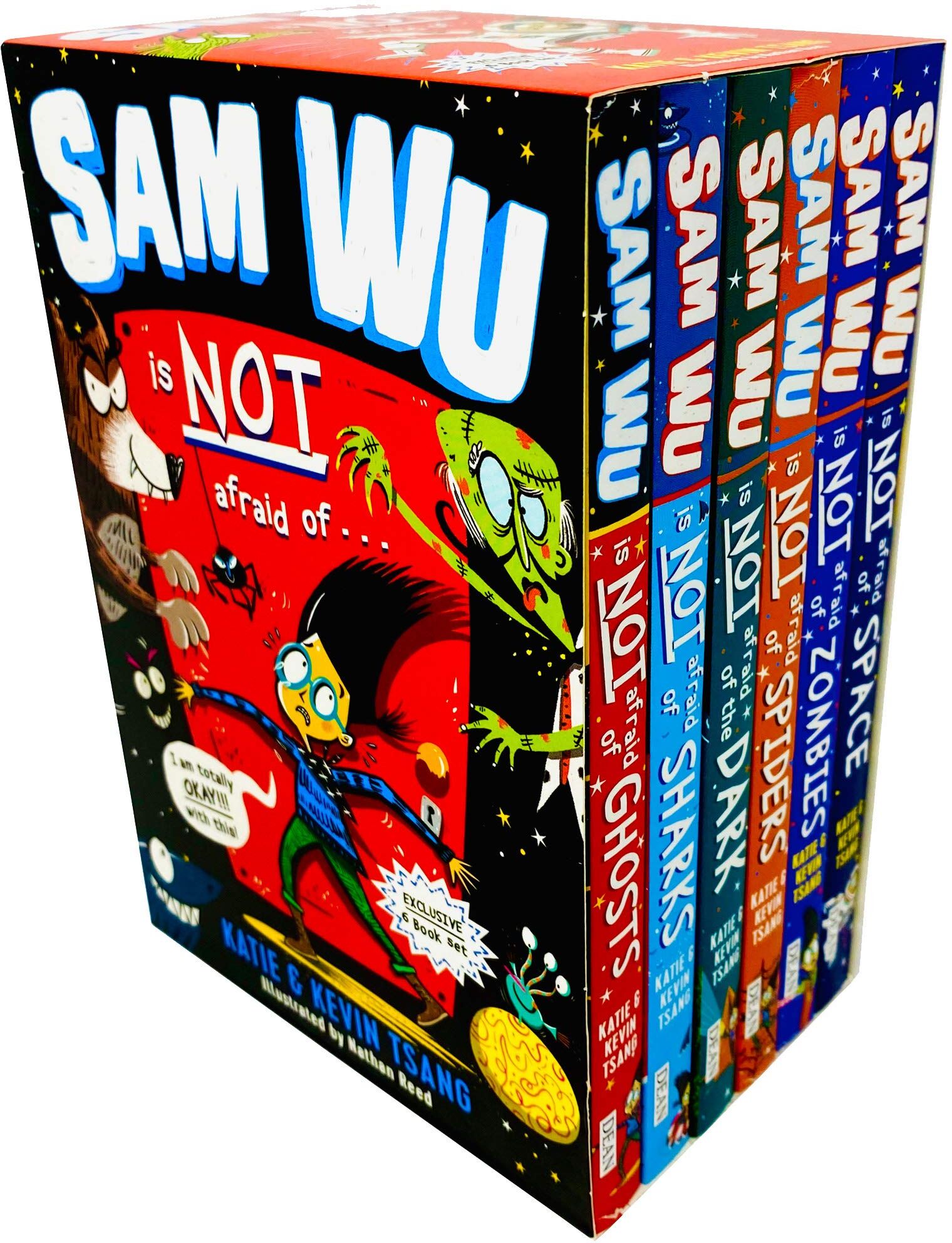 Egmont Sam Wu Is NOT Afraid Of Series 6 Books Collection Box Set by Kevin & Katie Tsang - Paperback - Ages 6-9 - Ghosts, Sharks, Dark, Spiders, Zombies