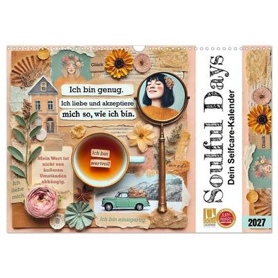 Soulful Days - Dein Selfcare-Kalender (Wandkalender 2027 DIN A3 quer), CALVENDO Monatskalender