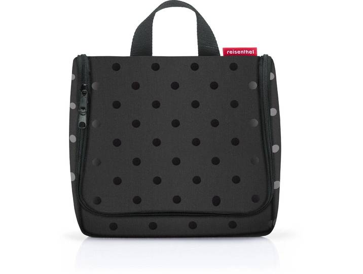 Kulturtasche Reisenthel Glossy Dots Black Polyester B 23 H 20 cm - Kulturtasche