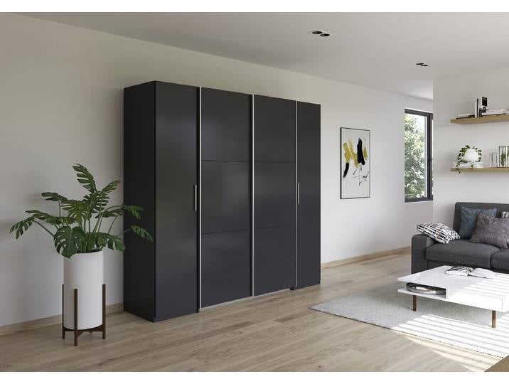 Kombischrank Kronach 225cm Grau/Graumetallic Silber