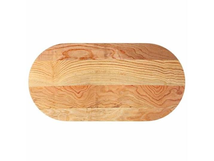 NKOPPFG Tischplatte Hellbraun 120x60x2 cm Massivholz Eiche Oval Multifunktional, Pflegeleicht, Robust, Für Couchtisch, Beistelltisch, Stehtisch