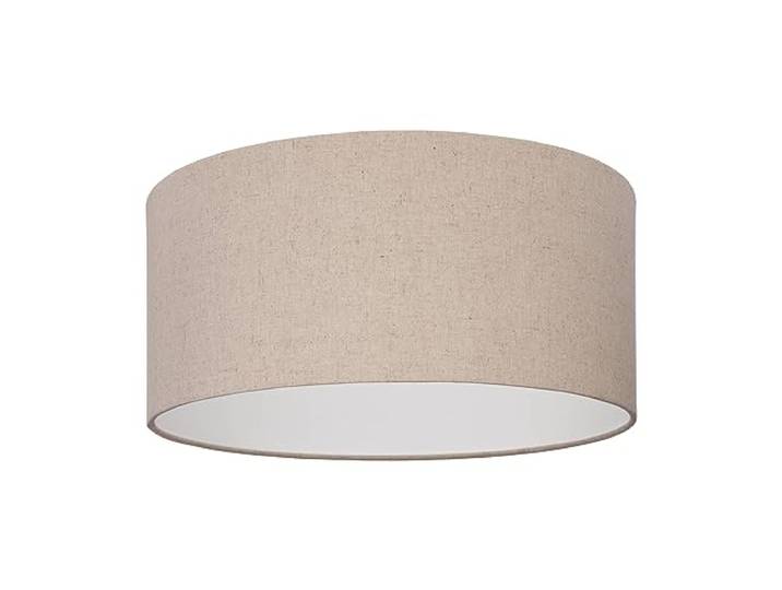 Eglo Plafonnier Feniglia\, lampe de plafond ronde\, luminaire en saillie pour chambre et salon\, lin naturel et métal noir\, douille E27\, Ø 47\,5 cm
