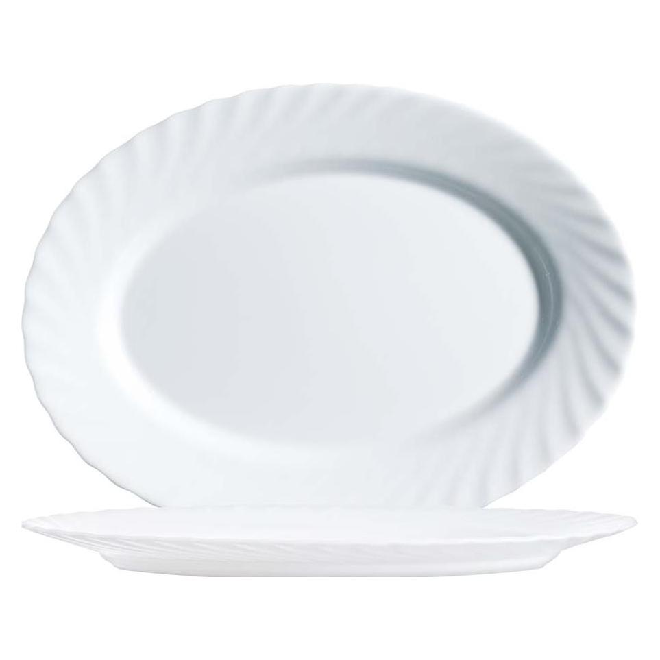 Arcoroc Platte oval, Trianon Uni weiss (4x) (ARCD6891)