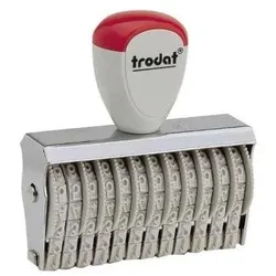 Trodat, Stempel,  Ziffernbandstempel 15412 4mm Metall/Kunststoff grau/rot