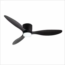 Deckenventilator mit Licht, geräuscharm, DC, Fernbedienung, schwarz, Ø 107cm, Lichtfarbe regelbar und dimmbar.