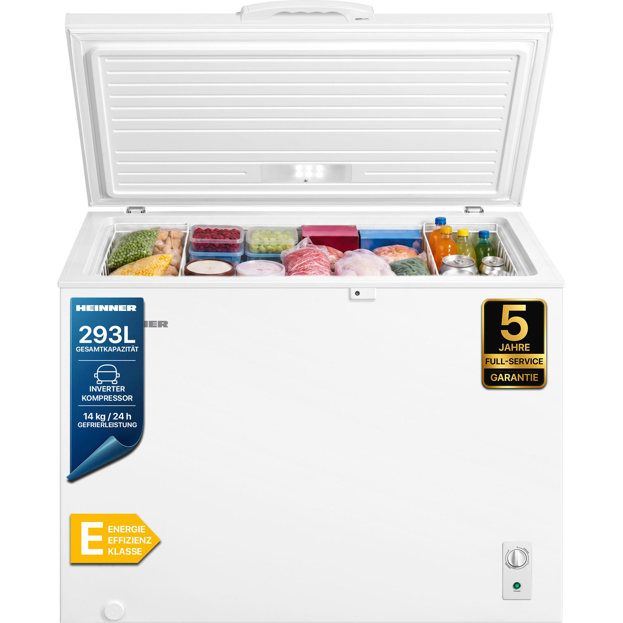 Heinner HCF-M293INVCE++, 293 l, 14 kg/24h, SN-T, 41 dB, E, Weiß