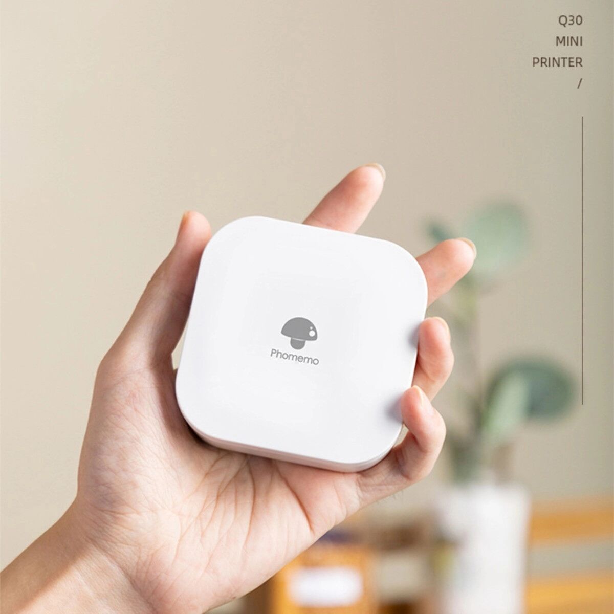INF Thermo-Etikettendrucker mit einer Papierrolle — Mini Bluetooth Etikettendrucker, USB Type-C, 203dpi, tragbar, kompatibel Weiß