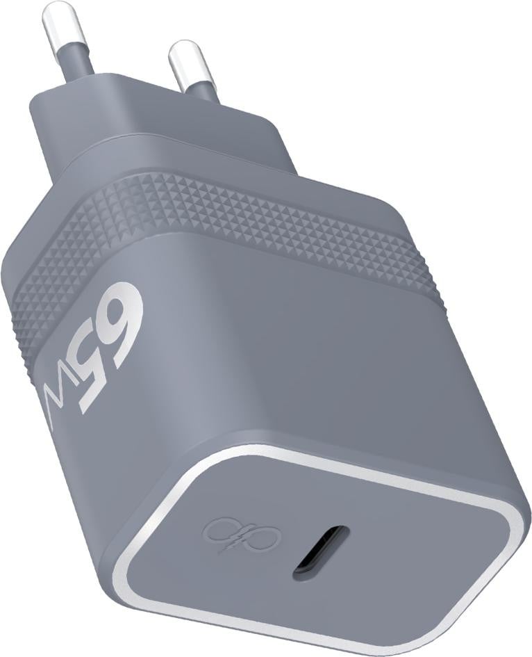 Force Power USB-C 65W UltraGaN snellader met Power Delivery, grijs