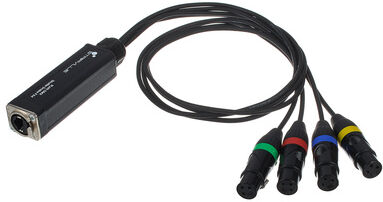 Stairville RJ45 DMX Shuttle Snake FX4 Noir