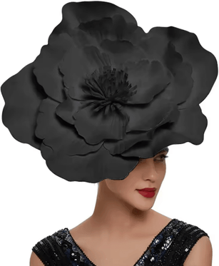 Inspire Essentials Elegant Flower Fascinator Headband Bridal Bow Hair Accessory For Weddings And Parties black