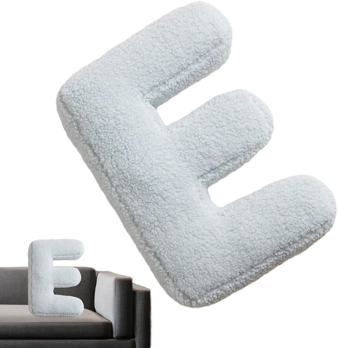 Wit Pluche Letterkussen voor Interieur Decoratie