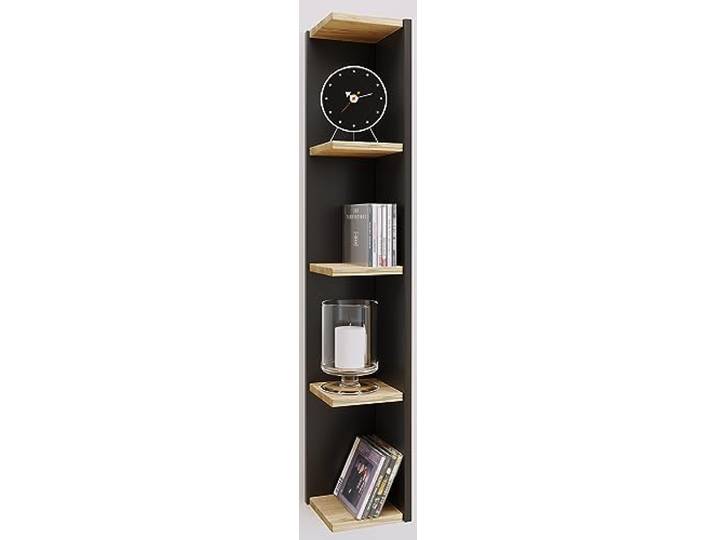 VCM Houten hoekplank Standopslag Standplank Boekenplank Decoratieve plank Honsa Houten hoekplank Standopslag Standplank Boekenplank Decoratieve plank Honsa Eik antraciet/honing