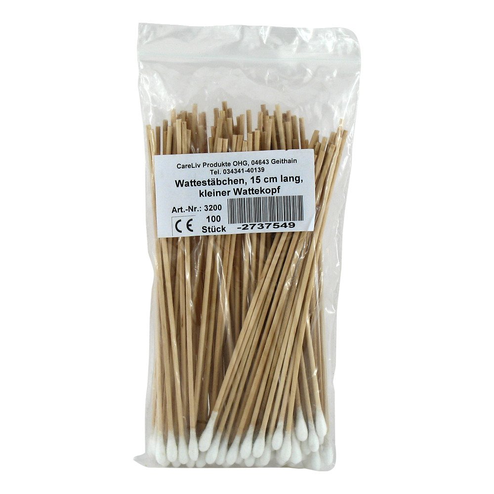 Careliv Produkte OHG Wattestäbchen mit Wattekopf 15 cm klein 02737549