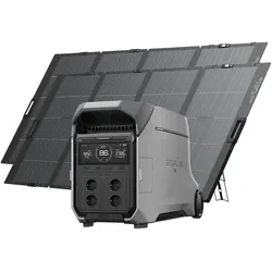 EcoFlow DELTA Pro 3 Solargenerator (Tragbar PV400W) - DELTA Pro 3 + 2 × 400 W Tragbares Solarpanel