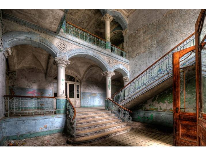 Fototapete PAPERMOON Verlassenes Krankenhaus Beelitz , bunt, B:3m L:2,23m, Vlies, Tapeten, Fototapete