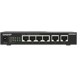 QNAP QSW-2104-2T-R2 (6 Ports), Netzwerk Switch, Schwarz